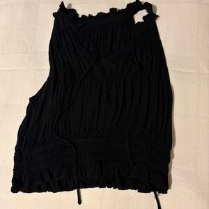 Ruffle crop tank top